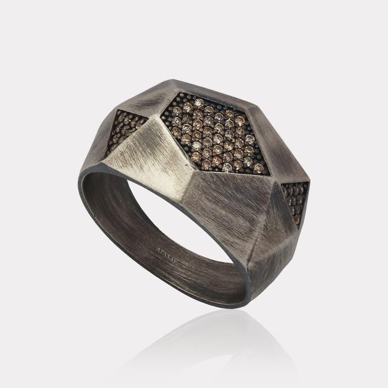 Gümüş Taşlı Erkek Yüzük