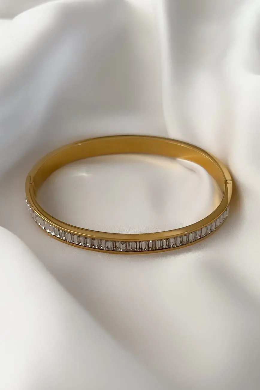 Baget Zirkon Çelik Bileklik