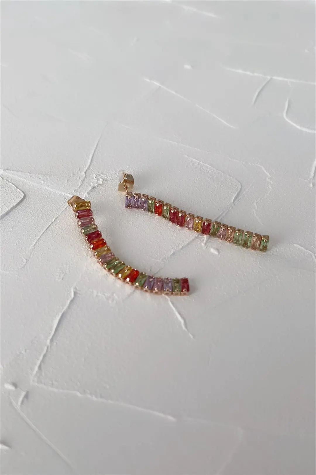 Baguette Rainbow Özel Seri Küpe