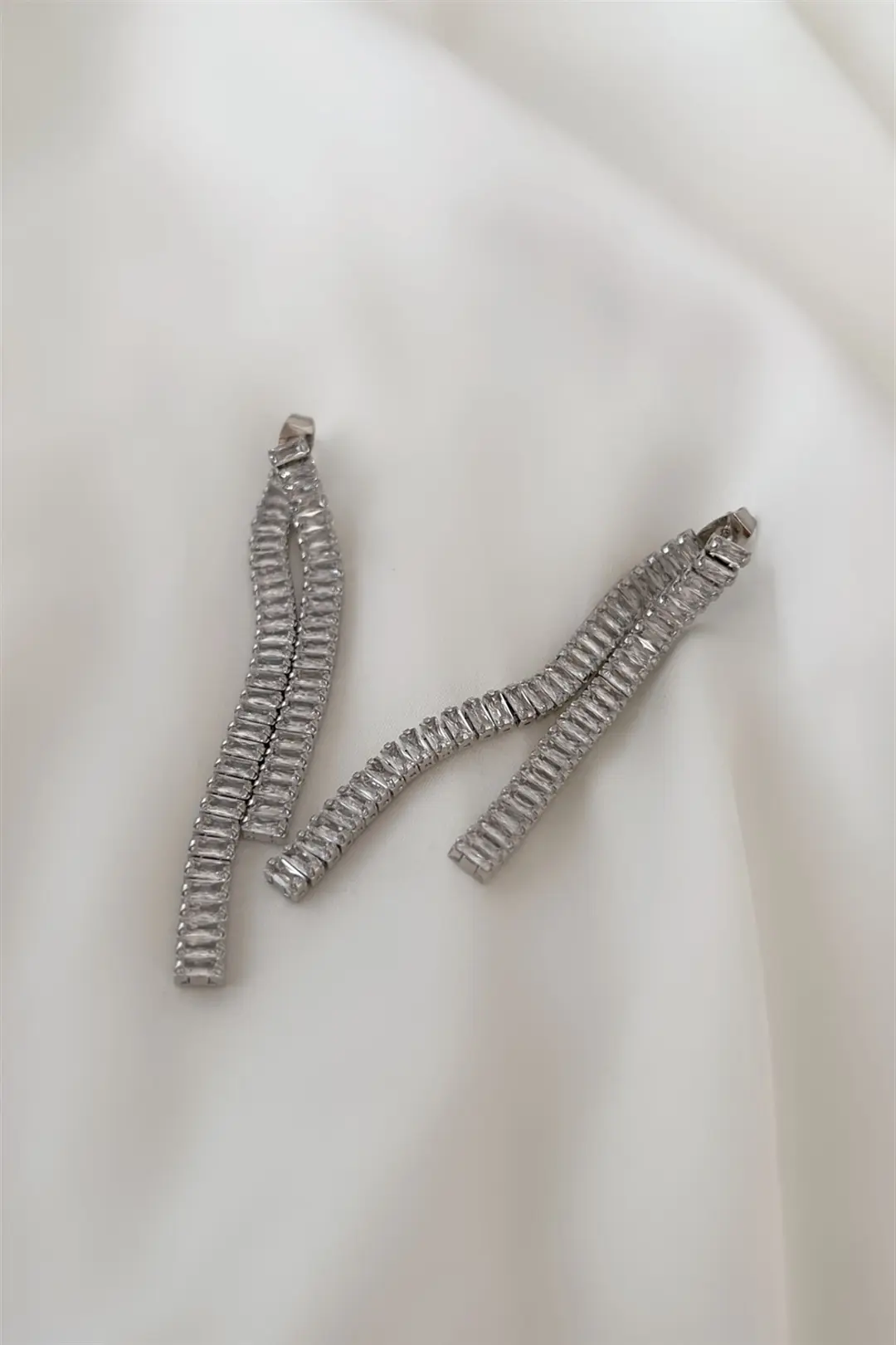 Baguette Zircon Özel Seri Küpe