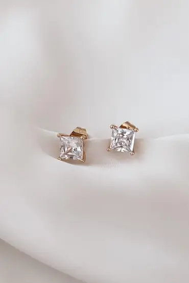 Baget Tek Taş Özel Seri Küpe