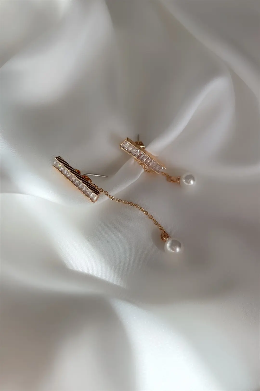 Baguette Pearl Özel Seri Küpe