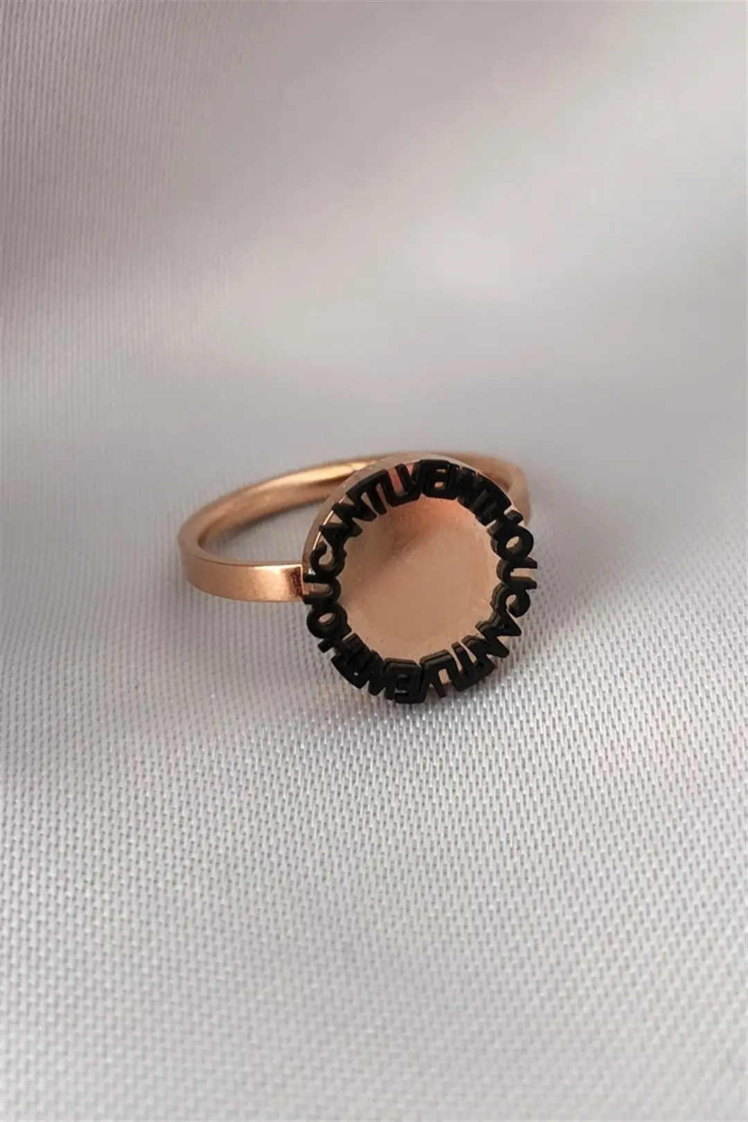 Alphabet Çelik Yüzük