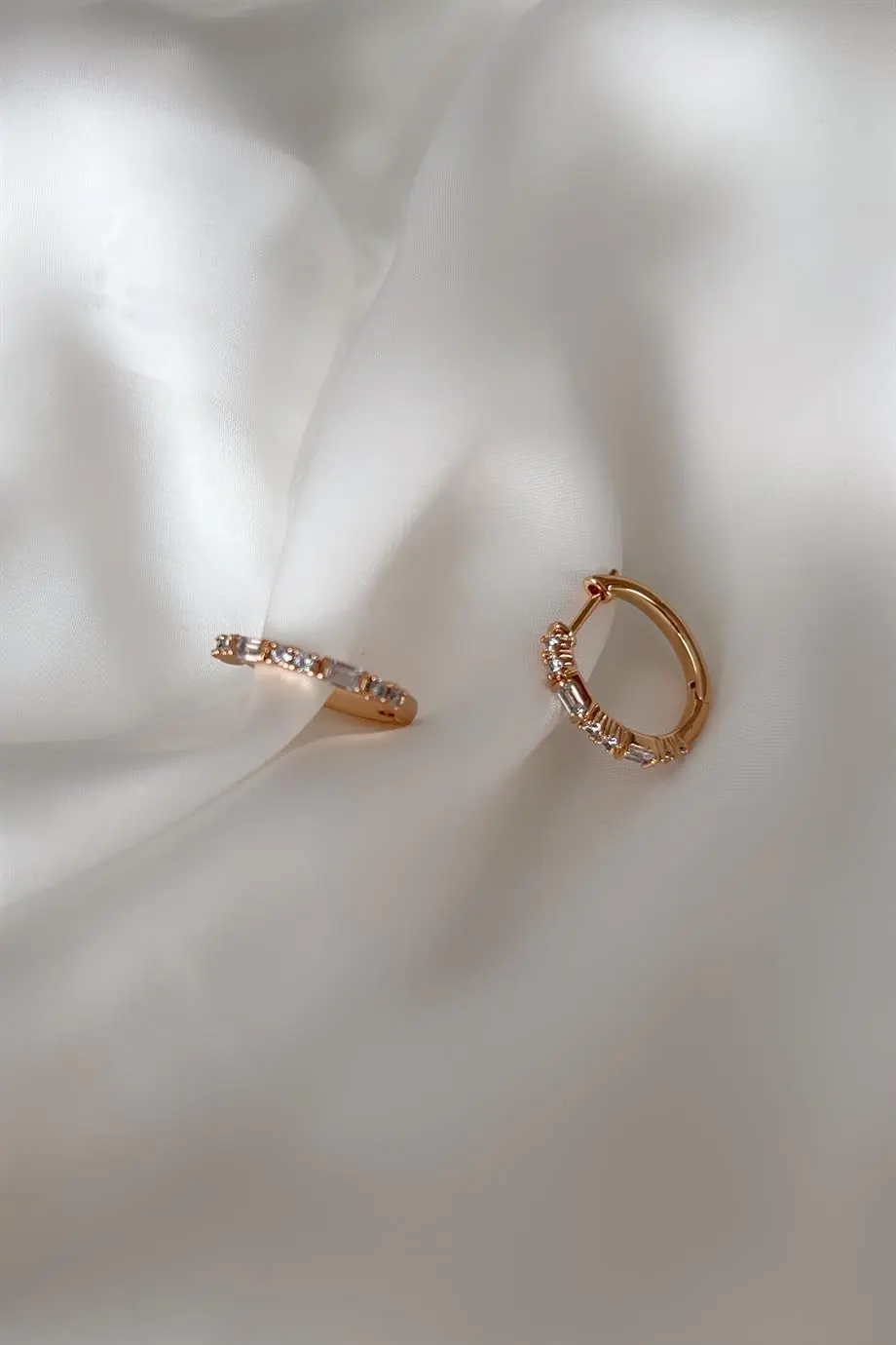 Baguette Zircon Özel Seri Küpe
