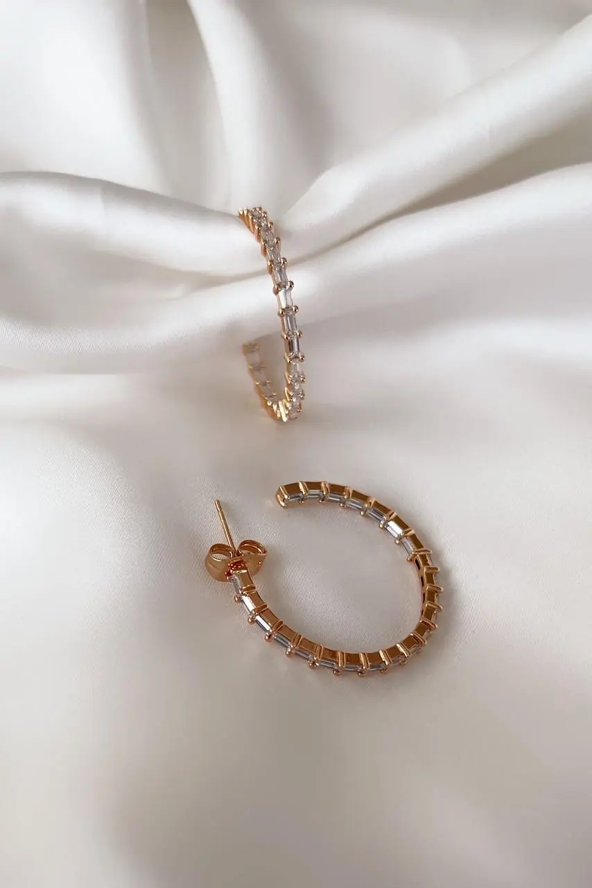 Baguette Zircon Özel Seri Küpe