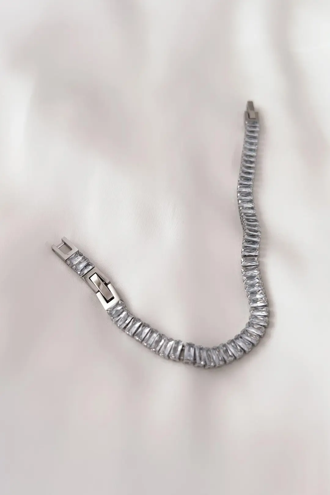 Baget Zirkon Su Yolu Çelik Bileklik